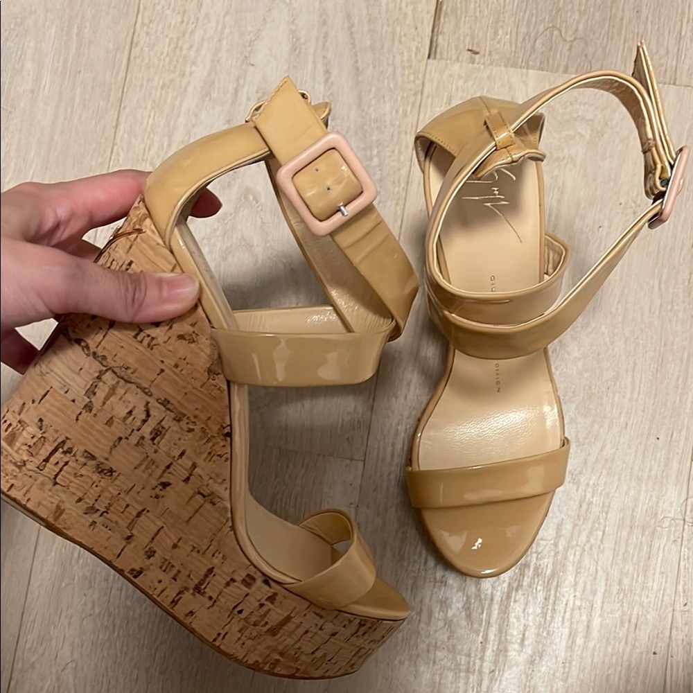 Giuseppe Zanotti Design Tan Wedge Sandals